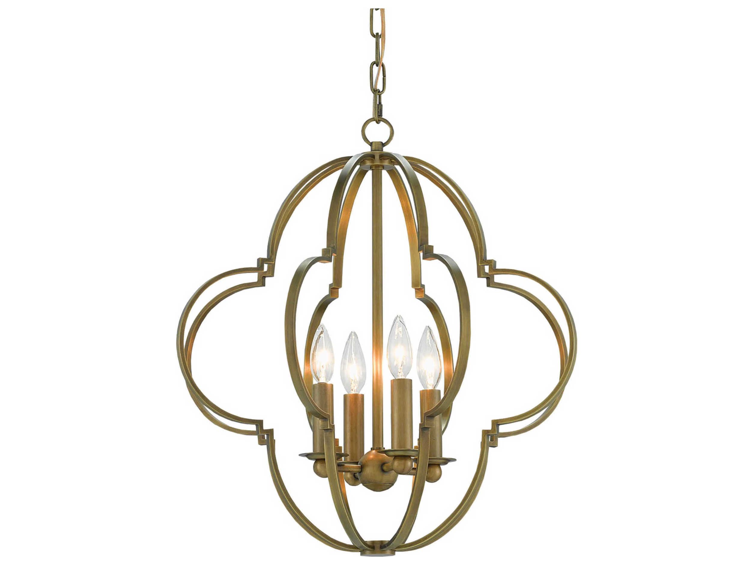 Currey And Company Sojourn Antique Brass Four Light  (View 15 of 15)