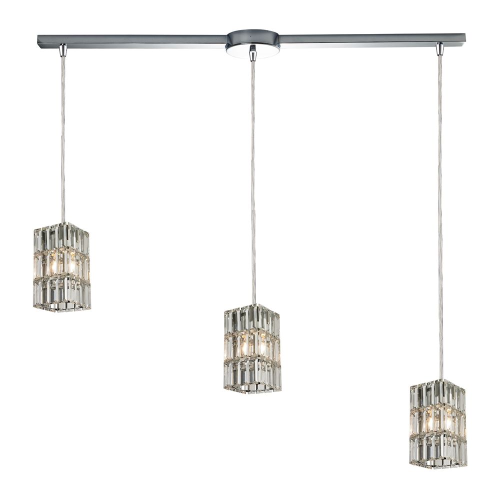 Cynthia 3 Light Pendant In Polished Chrome And Clear K9 Intended For Polished Chrome Three Light Chandeliers With Clear Crystal (View 8 of 15)