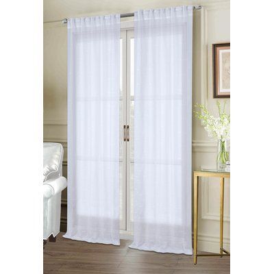 Dash Solid Semi Sheer Rod Pocket Window Curtain Panels With Semi Sheer Rod Pocket Kitchen Curtain Valance And Tiers Sets (View 7 of 15)