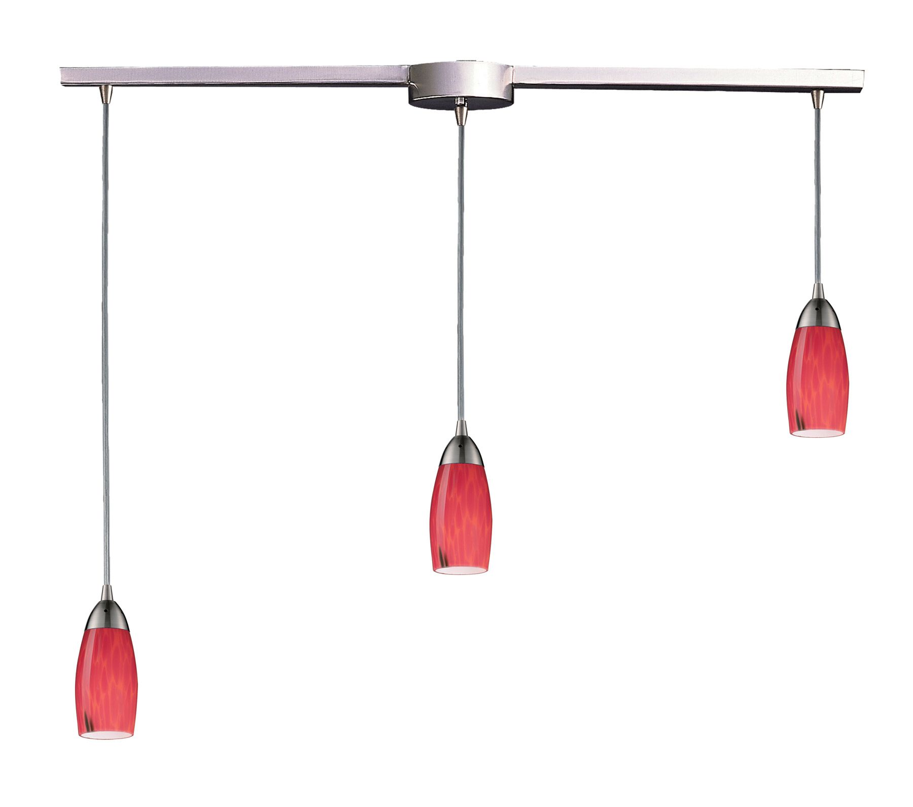 Elk Lighting 110 3L Fr Milan Linear Multi Pendant Ceiling Intended For Multicolor 15 Inch Six Light Chandeliers (View 5 of 15)