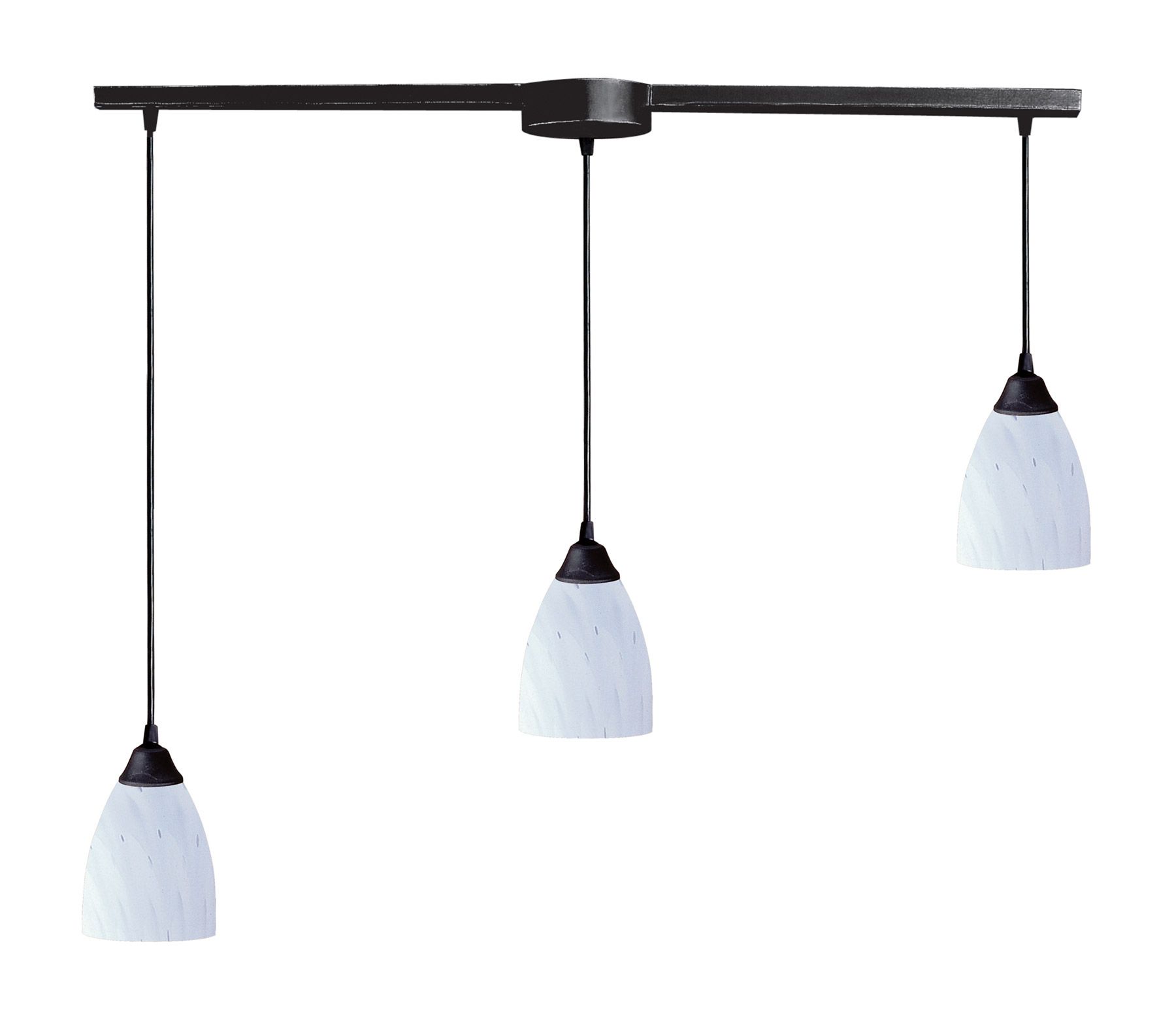 Elk Lighting 406 3L Wh Classico Linear Multi Pendant Pertaining To Multicolor 15 Inch Six Light Chandeliers (View 1 of 15)