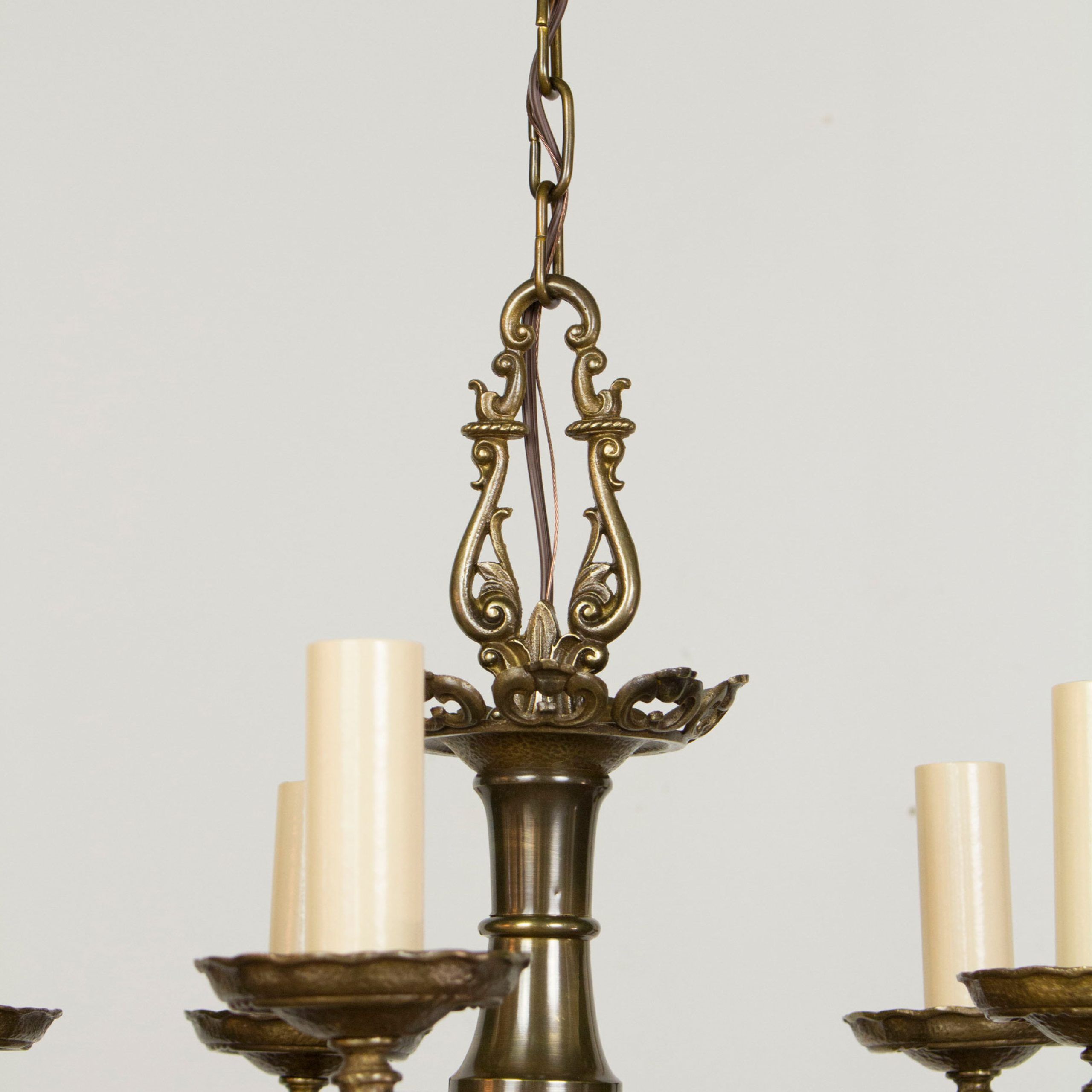 Five Light Antique Brass Tudor Chandelier – Appleton Inside Brass Four Light Chandeliers (View 9 of 15)