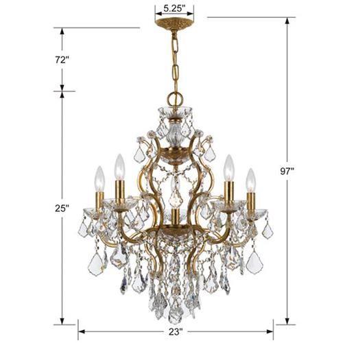 John Filmore French Country Antique Gold Steel 6 Light Intended For Antique Gold 18 Inch Four Light Chandeliers (View 6 of 15)