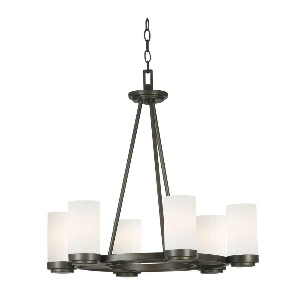 Kenroy Home Toronto 6 Light Satin Bronze Chandelier Pertaining To Satin Brass 27 Inch Five Light Chandeliers (View 8 of 15)
