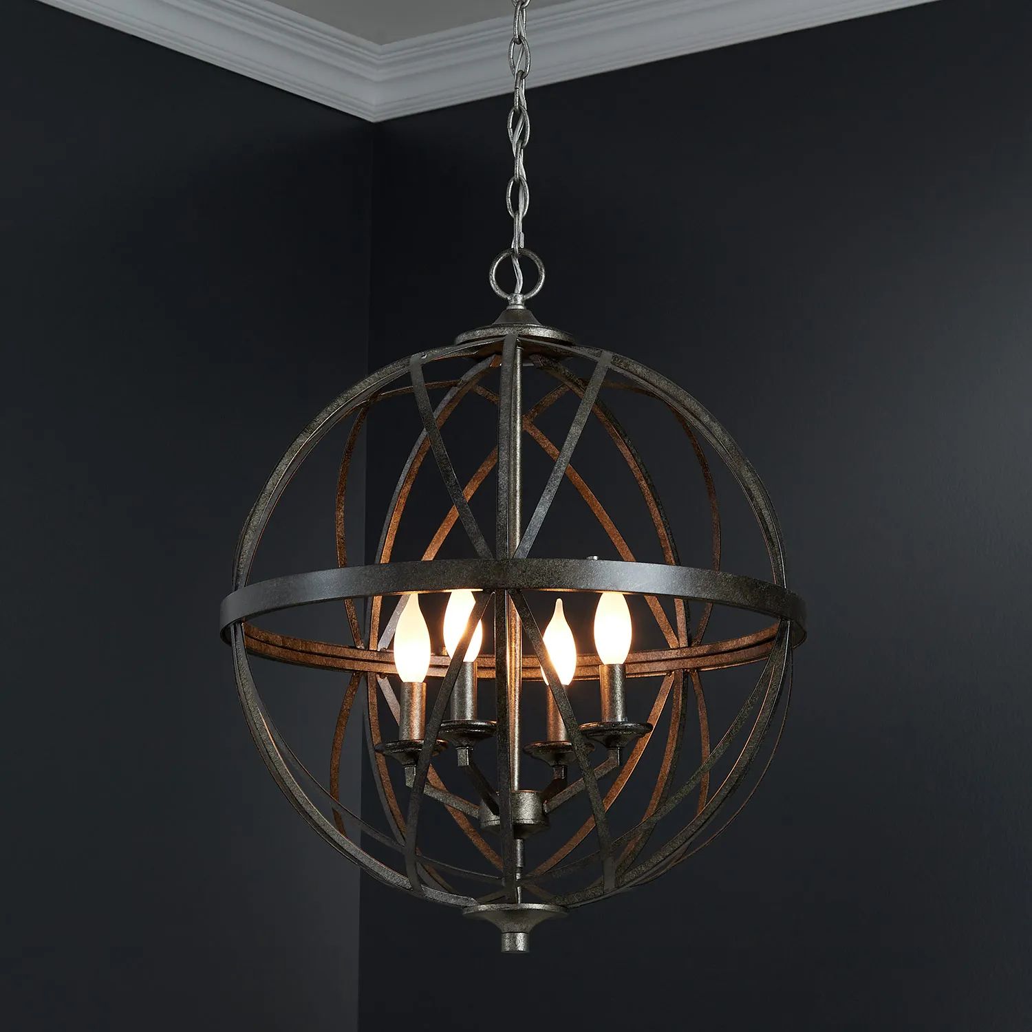 Lakewood 4 Light Chandelier – Lighting In Four Light Antique Silver Chandeliers (View 14 of 15)