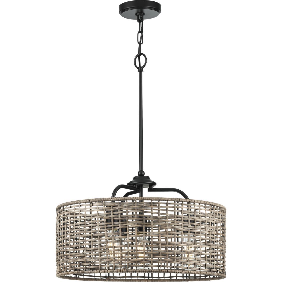 Lavelle Collection Four Light Matte Black And Mocha Finish Pertaining To Matte Black Four Light Chandeliers (View 11 of 15)