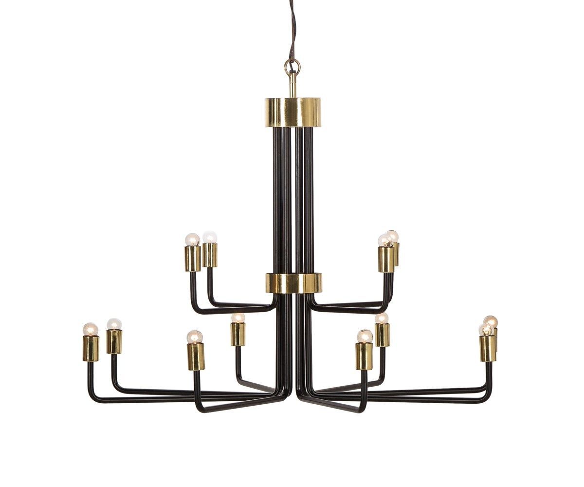 Le Marais Chandelier – 12 Light / Black | Chandelier Pertaining To Black And Brass 10 Light Chandeliers (View 9 of 15)