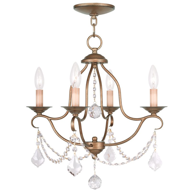 Livex Lighting Chesterfield Mini Chandelier Antique Gold Within Antique Gold Three Light Chandeliers (View 10 of 15)