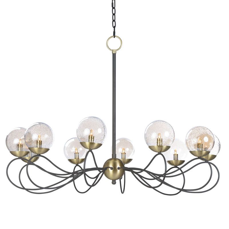 Maxim 20467 Reverb 38" Wide 10 Light Chandelier – Walmart Pertaining To Black And Brass 10 Light Chandeliers (View 6 of 15)