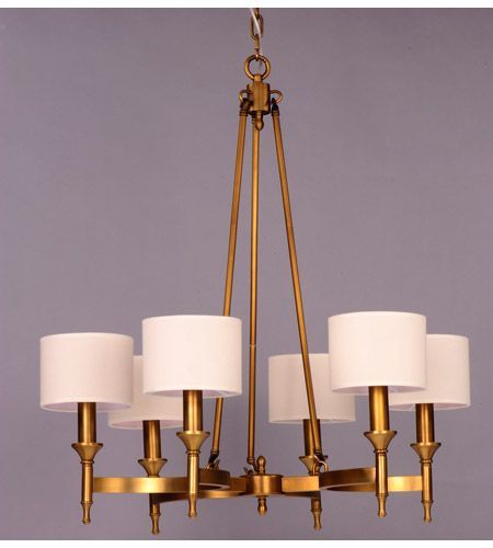 Maxim 22375Omnab Fairmont 6 Light 30 Inch Natural Aged Throughout Natural Brass Six Light Chandeliers (View 9 of 15)