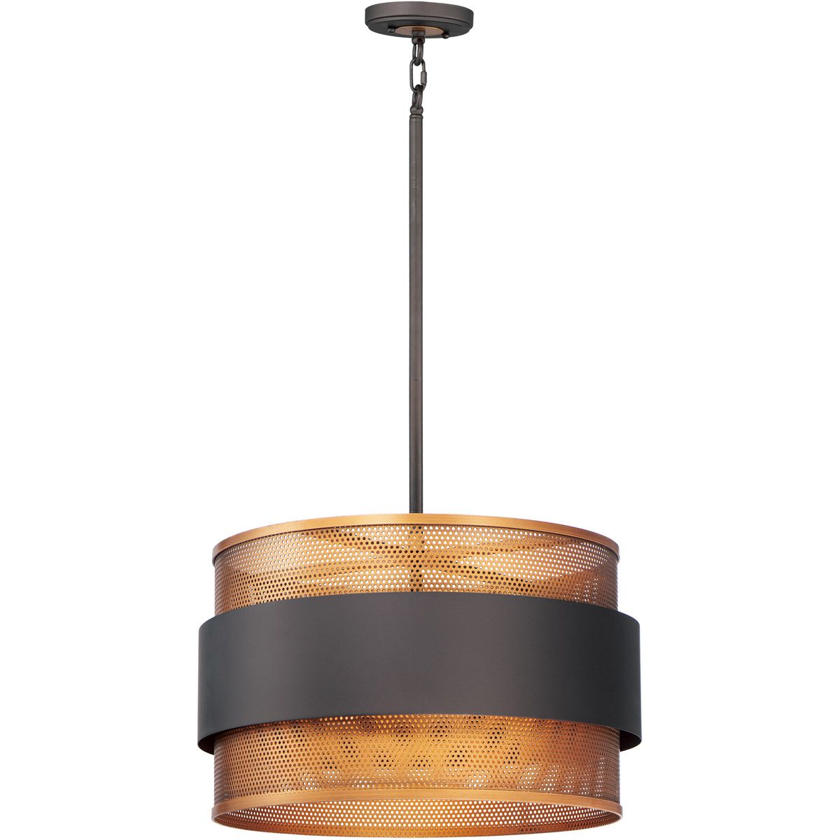 Maxim Lighting 31204Oiab Caspian Pendant Oil Rubbed Bronze Throughout Oil Rubbed Bronze And Antique Brass Four Light Chandeliers (View 4 of 15)