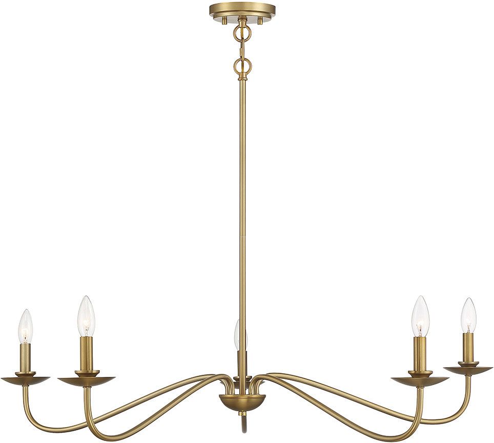Meridian M10085Nb Natural Brass Chandelier Lighting – Mer Regarding Natural Brass 19 Inch Eight Light Chandeliers (View 9 of 15)