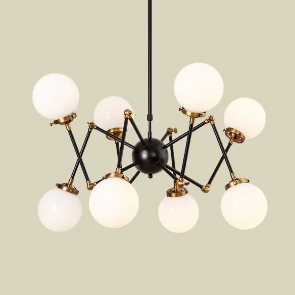 Metal Abstract Pendant Lighting 8 Lights Contemporary Throughout Steel Eight Light Chandeliers (View 7 of 15)