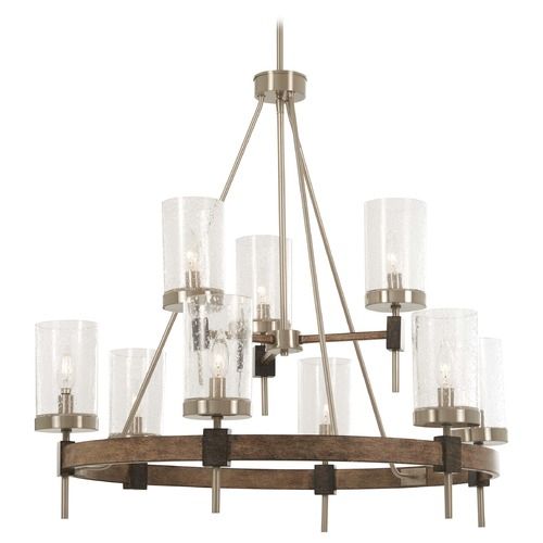 Minka Lavery Bridlewood Stone Grey With Brushed Nickel Within Stone Grey With Brushed Nickel Six Light Chandeliers (View 8 of 15)