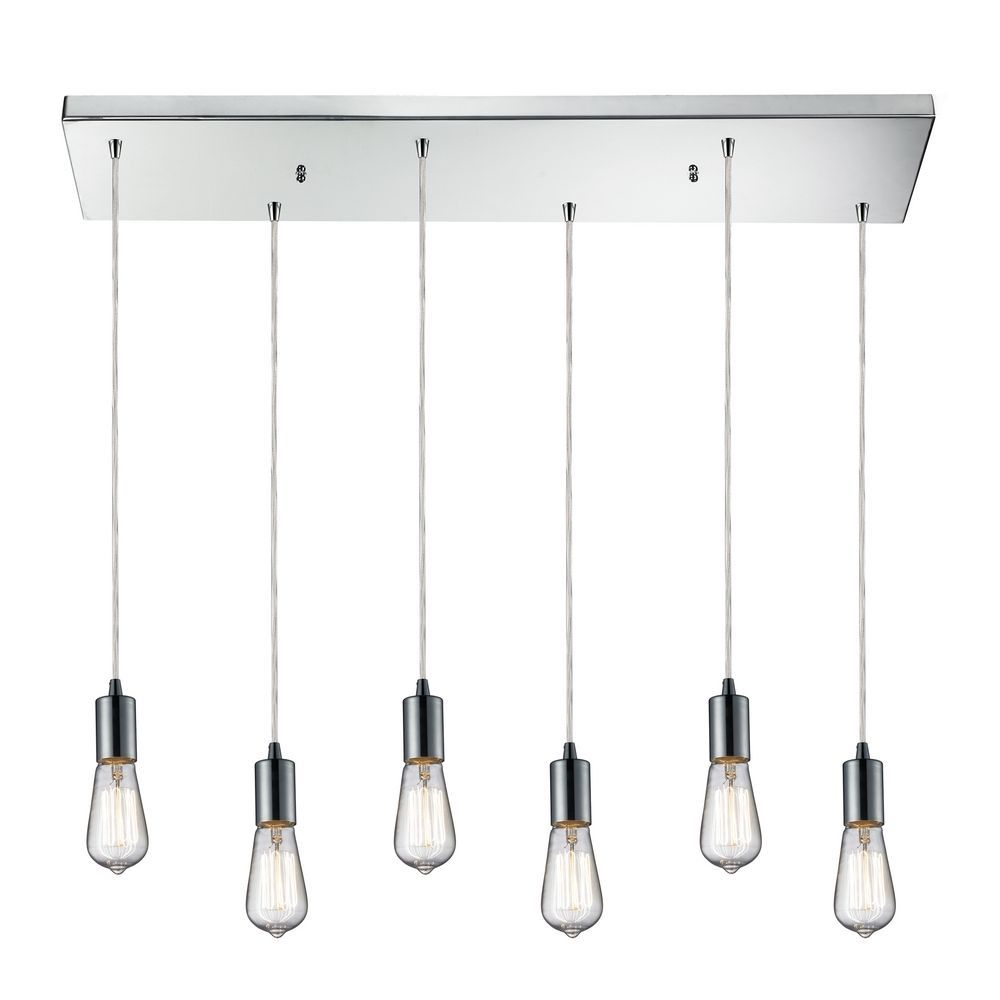 Multi Light Pendant Light 6 Lights | 60056 6Rc For Multicolor 15 Inch Six Light Chandeliers (View 11 of 15)