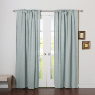 Natalie Natural Linen Solid Semi Sheer Rod Pocket Curtain Pertaining To Semi Sheer Rod Pocket Kitchen Curtain Valance And Tiers Sets (View 6 of 15)