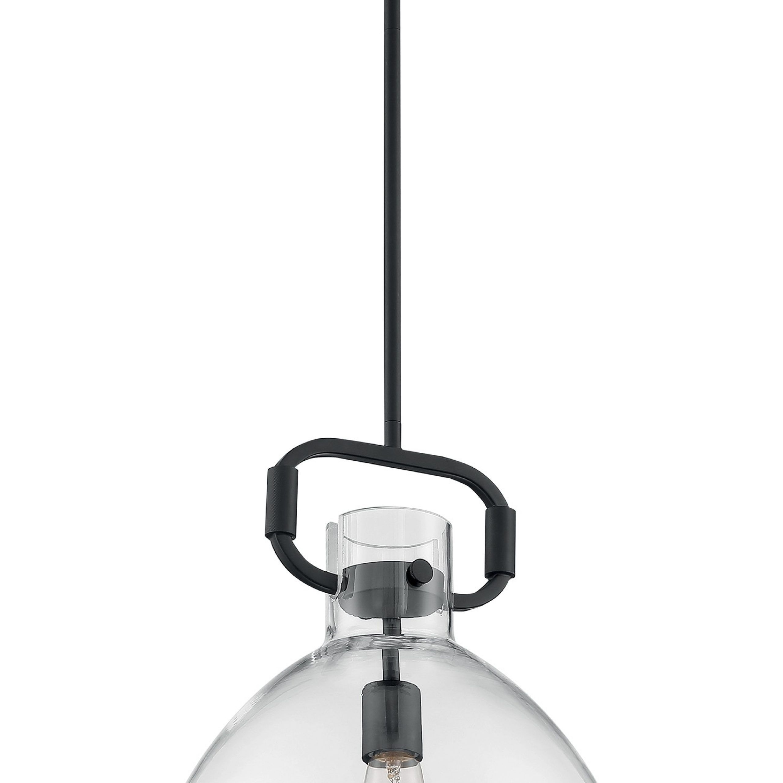 Nuvo Lighting 60/7152 Teresa 1 Light Bell Pendant Fixture Inside Matte Black Nine Light Chandeliers (View 12 of 15)