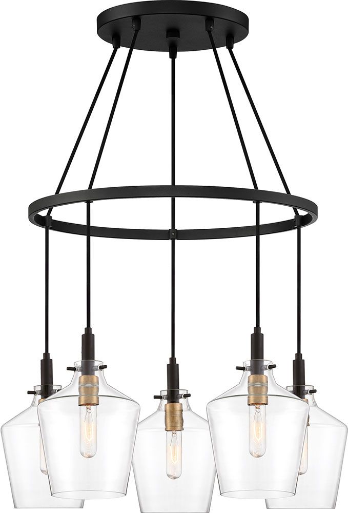 Quoizel Jun5005Ek June Contemporary Earth Black Multi Intended For Multicolor 15 Inch Six Light Chandeliers (View 10 of 15)