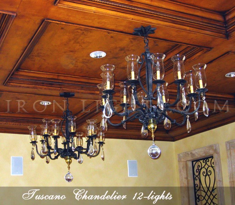 Rustic Chandelier – Chandeliers Wrought Iron – Black Iron Intended For Rustic Black 28 Inch Four Light Chandeliers (View 13 of 15)
