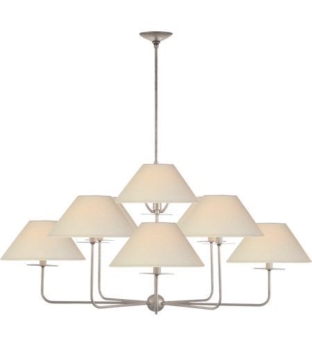 Visual Comfort Nw5070Bsl L Niermann Weeks Kelley 9 Light Inside Burnished Silver 25 Inch Four Light Chandeliers (View 8 of 15)