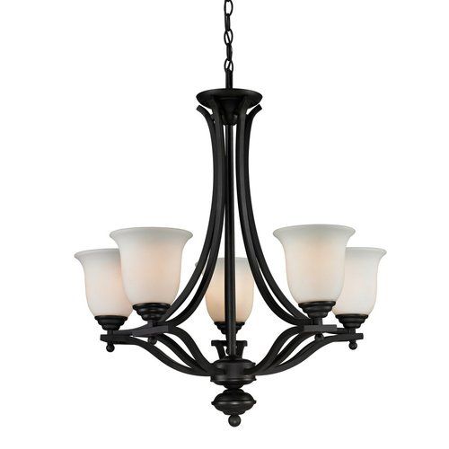 Z Lite Lagoon 5 Light Matte Black Transitional Shaded Pertaining To Matte Black Nine Light Chandeliers (View 15 of 15)
