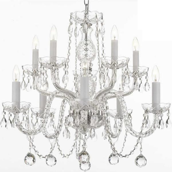 10 Light Empress Crystal Chandelier With Faceted Crystal Pertaining To Clear Crystal Chandeliers (View 12 of 15)