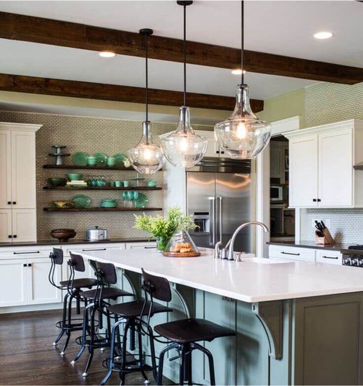 15 Beautiful Kitchen Island Lighting Ideas With Featured For Wood Kitchen Island Light Chandeliers (View 1 of 15)