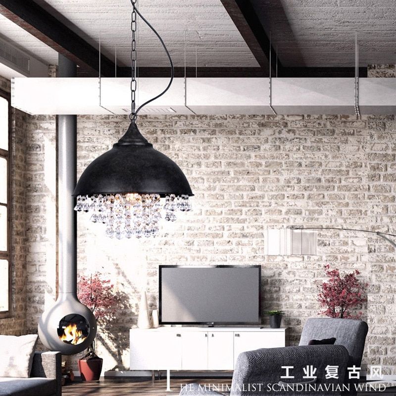 Aliexpress : Buy Vintage Industrial Lamp Hanging Within Black And Gold Kitchen Island Light Pendant (View 7 of 15)