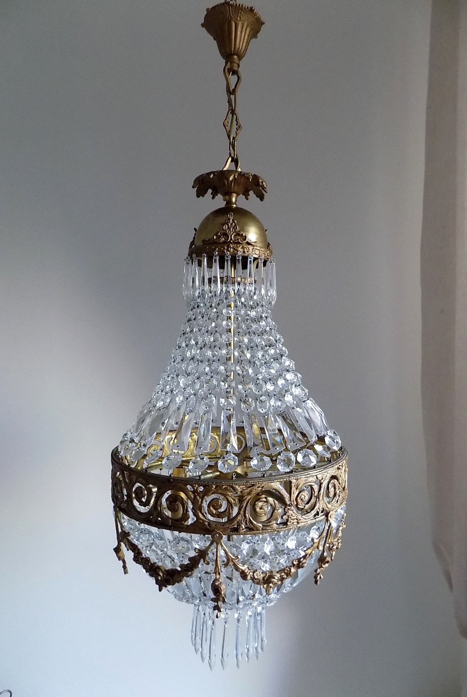 Antique Bronze Empire Style Chandelier – Lorella Dia Intended For Bronze Metal Chandeliers (View 8 of 15)
