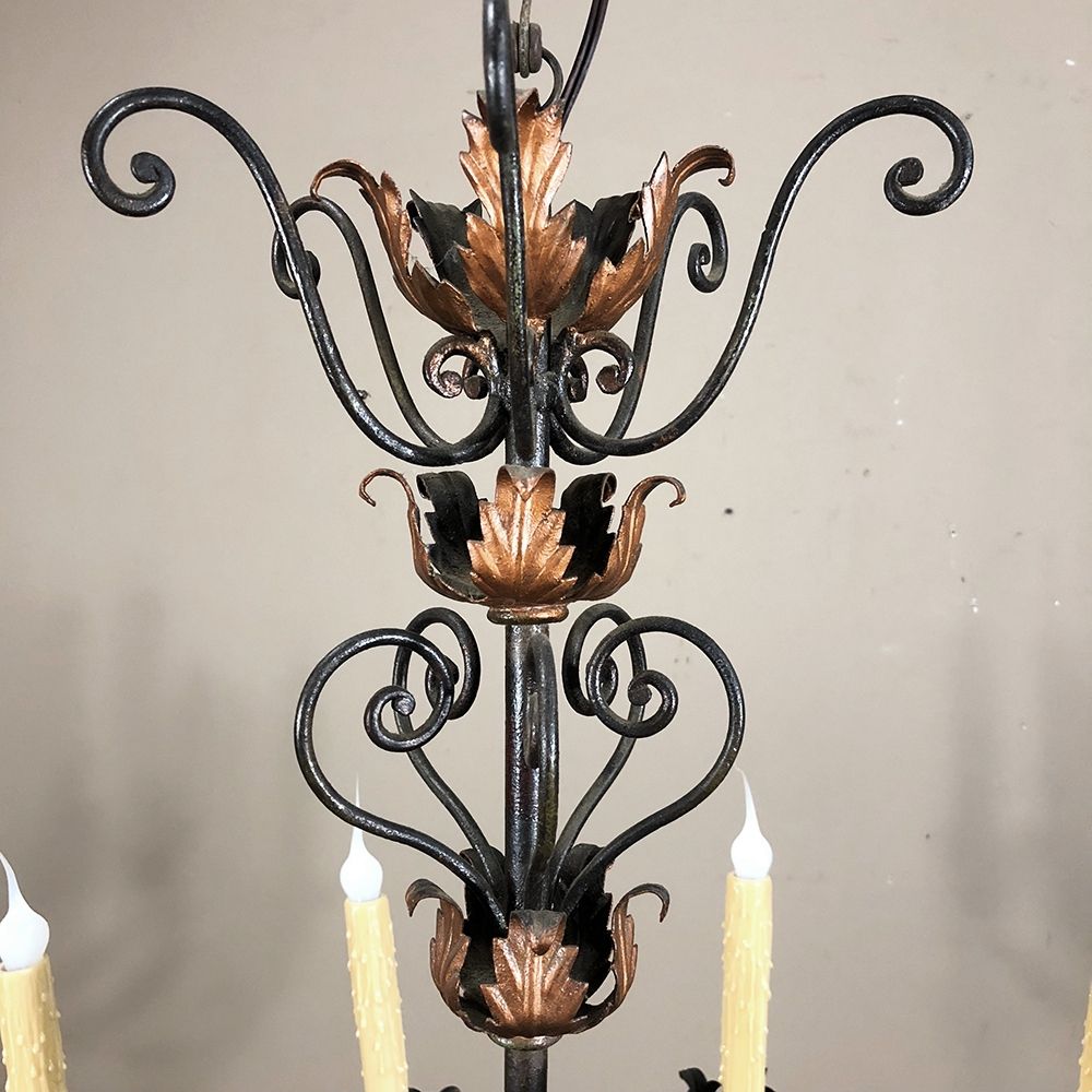 Antique Wrought Iron Chandelier Pertaining To Wrought Iron Chandeliers (View 5 of 15)