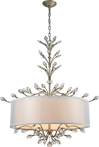 Asbury 6 Light Led Chandelier In Aged Silver #Lighting # With Ornament Aged Silver Chandeliers (View 1 of 15)