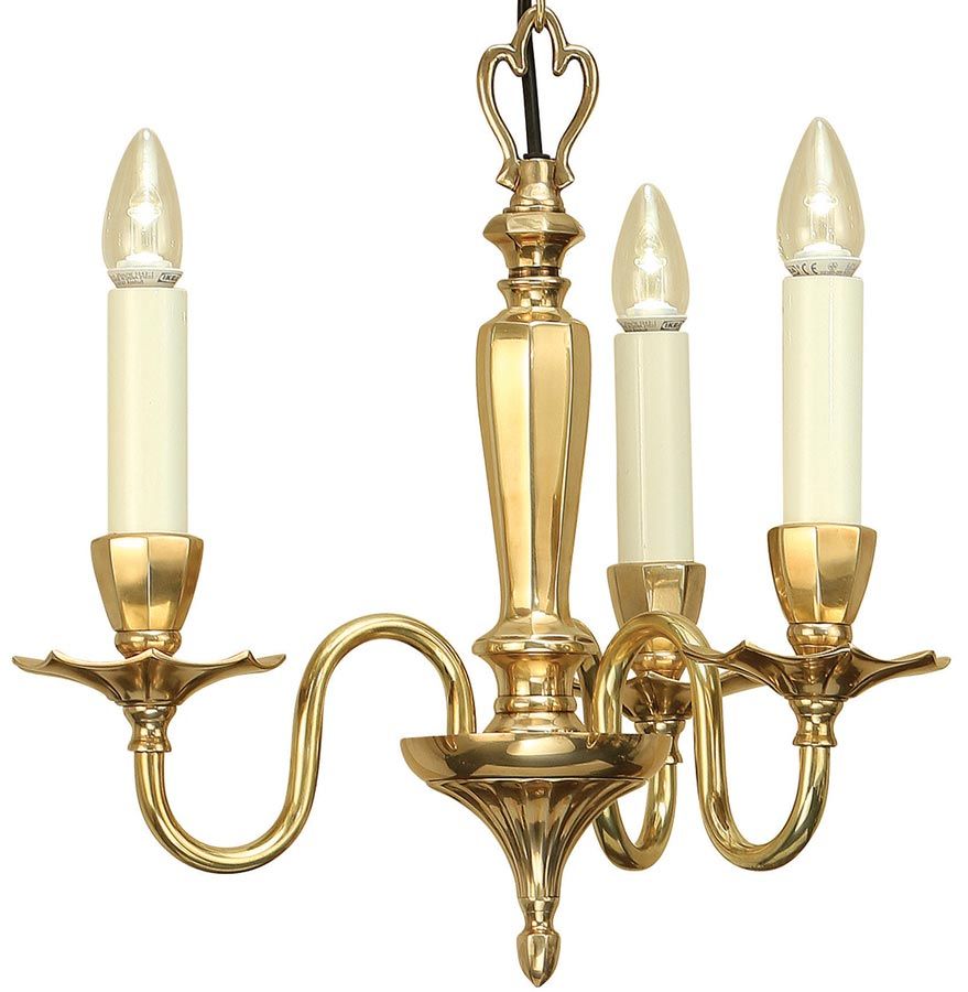 Asquith Victorian Style Solid Cast Brass 3 Light For 3 Light Pendant Chandeliers (Photo 10 of 15)