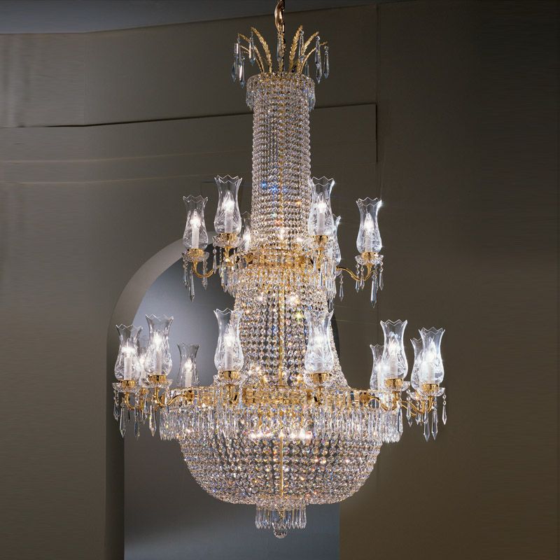 Big Foyer Lighting Crystal Chandelier – Large Empire Inside Large Crystal Chandeliers (View 5 of 15)