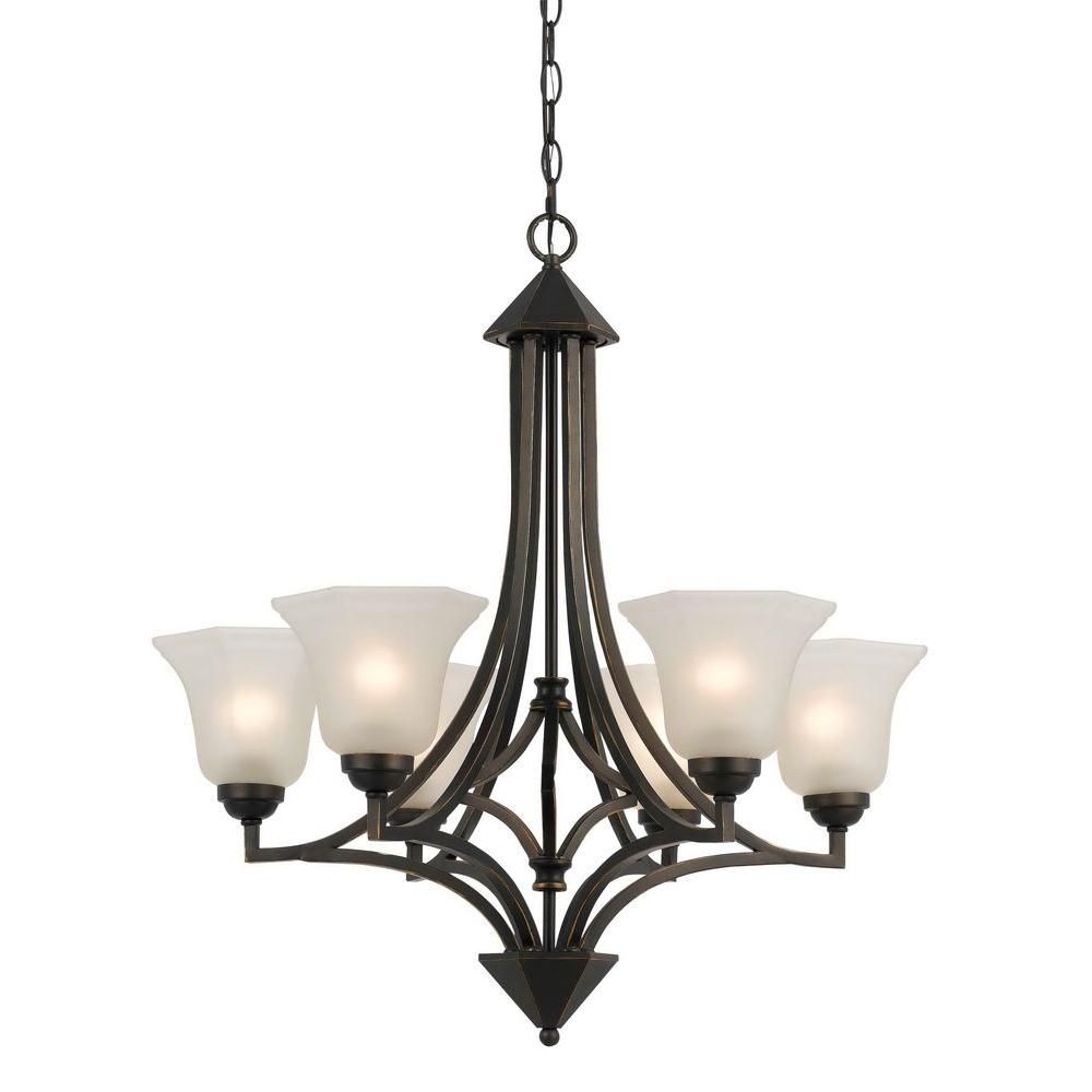 Cal Lighting 6 Light Hand Forged Dark Bronze Iron Throughout Bronze Metal Chandeliers (View 13 of 15)