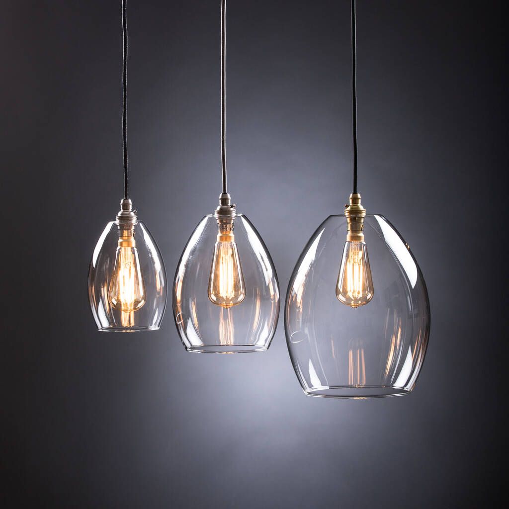 Clear Glass Jules Single Pendant Lightglow Lighting Throughout Bronze With Clear Glass Pendant Lights (View 1 of 15)