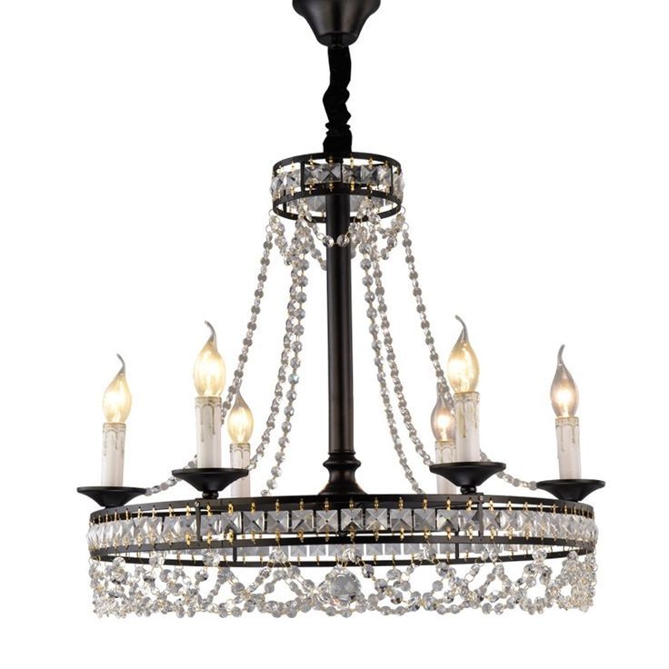 Contemporary Wagon Wheel Chandelier Crystal Chandelier 6 With Regard To Black Wagon Wheel Ring Chandeliers (View 8 of 15)