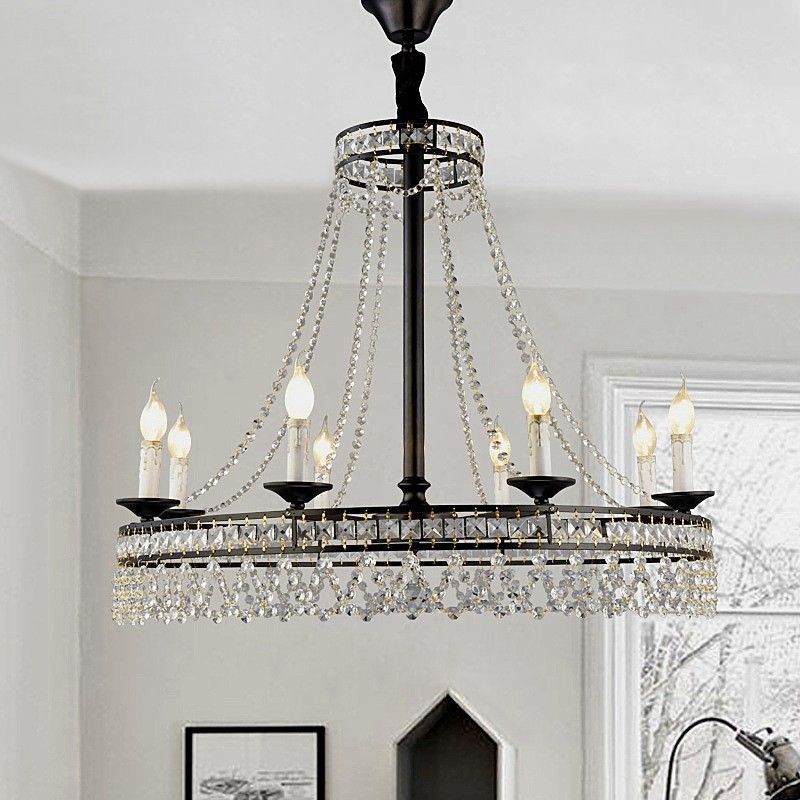 Contemporary Wagon Wheel Chandelier Crystal Chandelier 8 Intended For Wood Ring Modern Wagon Wheel Chandeliers (View 12 of 15)