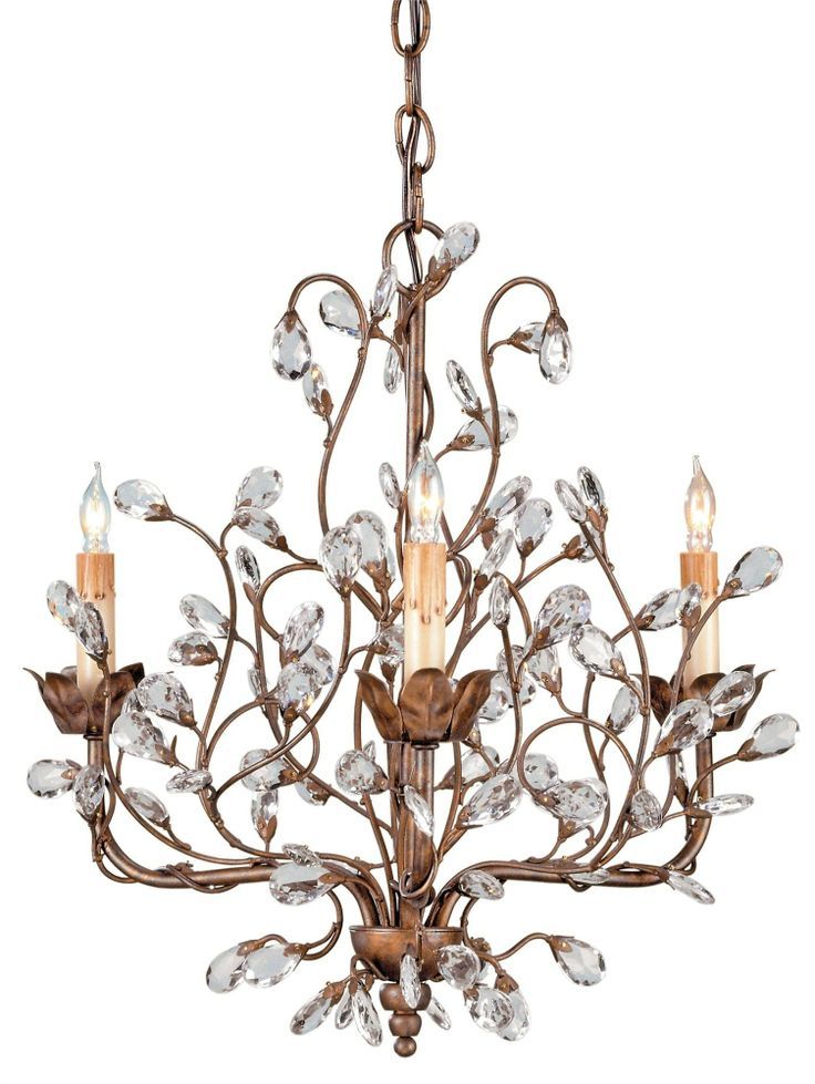 Crystal Bud Small Chandelier | Small Chandelier Within Walnut And Crystal Small Mini Chandeliers (View 7 of 15)