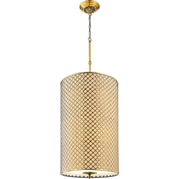 Cwi Lighting Gloria 8 Light Drum Shade Chandelier With Pertaining To Gold Finish Double Shade Chandeliers (View 10 of 15)