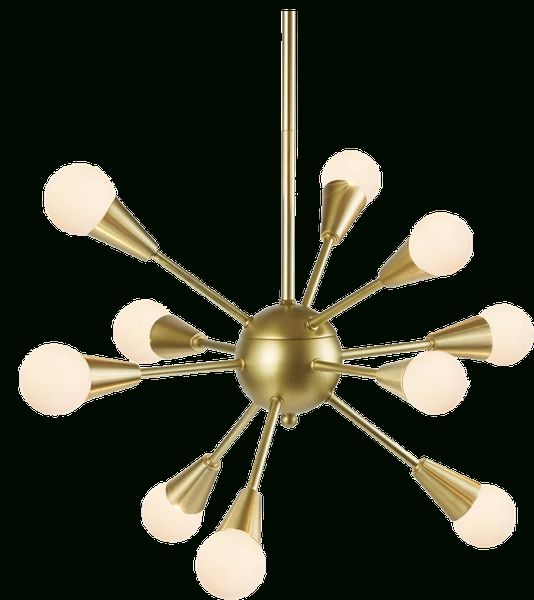 Delavega 10 Light Sputnik Sphere Chandelier | Gold | Decorist In Gold And Wood Sputnik Orb Chandeliers (View 6 of 15)