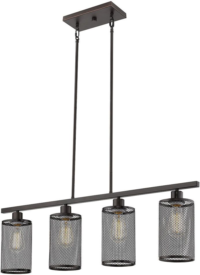 Eglo 203474A Verona Contemporary Oil Rubbed Bronze Kitchen For Bronze Kitchen Island Chandeliers (View 7 of 15)