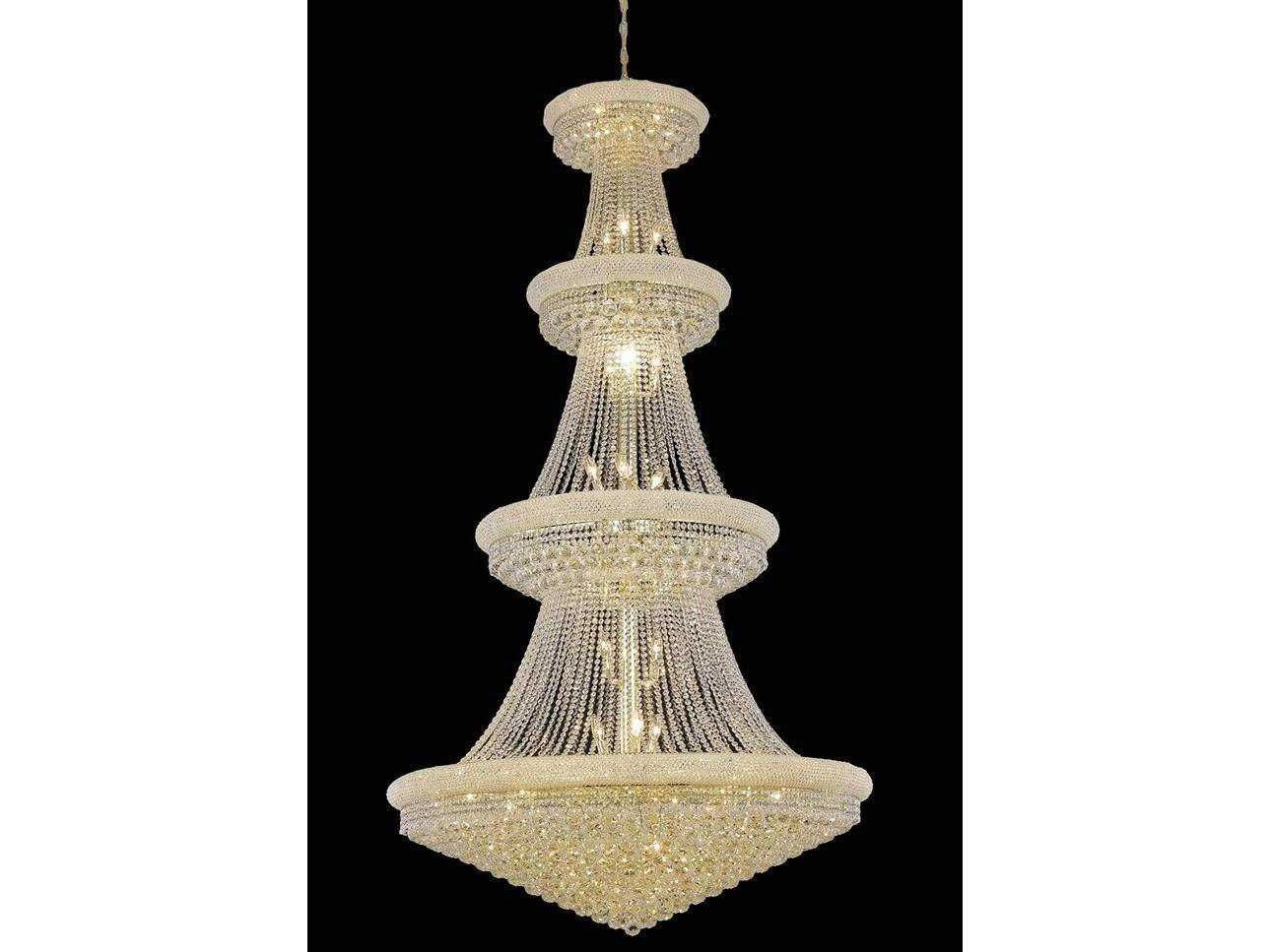 Elegant Lighting Primo Royal Cut Gold & Crystal 42 Light With Regard To Royal Cut Crystal Chandeliers (View 12 of 15)