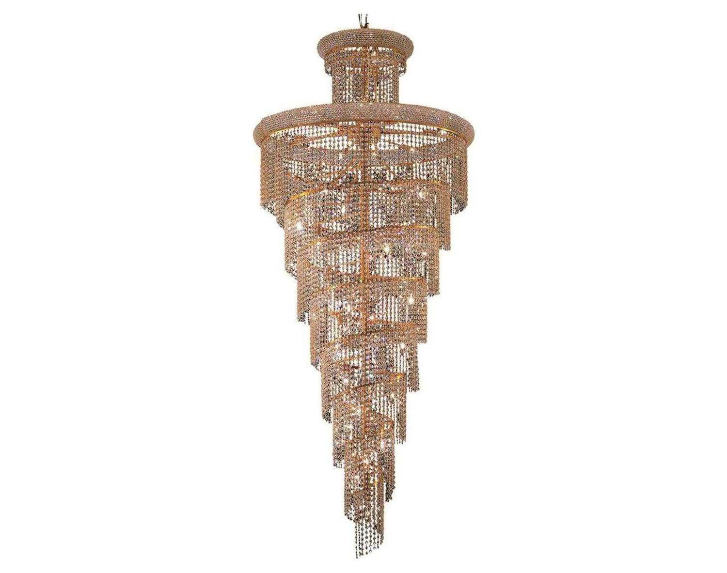 Elegant Lighting Spiral Royal Cut Gold & Crystal 32 Light For Royal Cut Crystal Chandeliers (View 10 of 15)