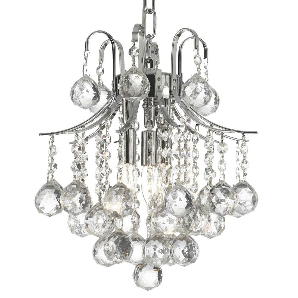 French Empire Crystal Chandelier Silver 3 Lights – Walmart Intended For Soft Silver Crystal Chandeliers (View 13 of 15)
