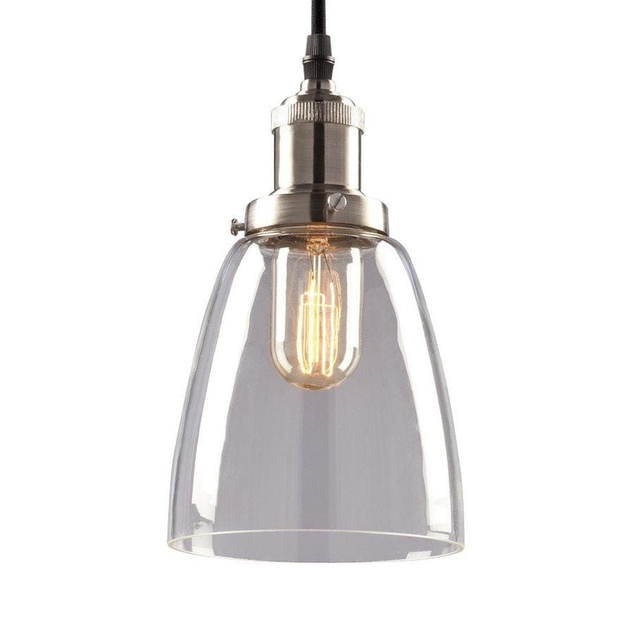 Galaxy Lighting Brushed Nickel Mini Transitional Clear With Brushed Nickel Pendant Lights (View 1 of 15)