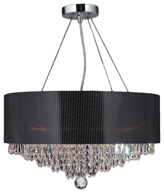 Gatsby 8 Light Chrome Finish And Crystal Chandelier 20 For Black Finish Modern Chandeliers (View 9 of 15)