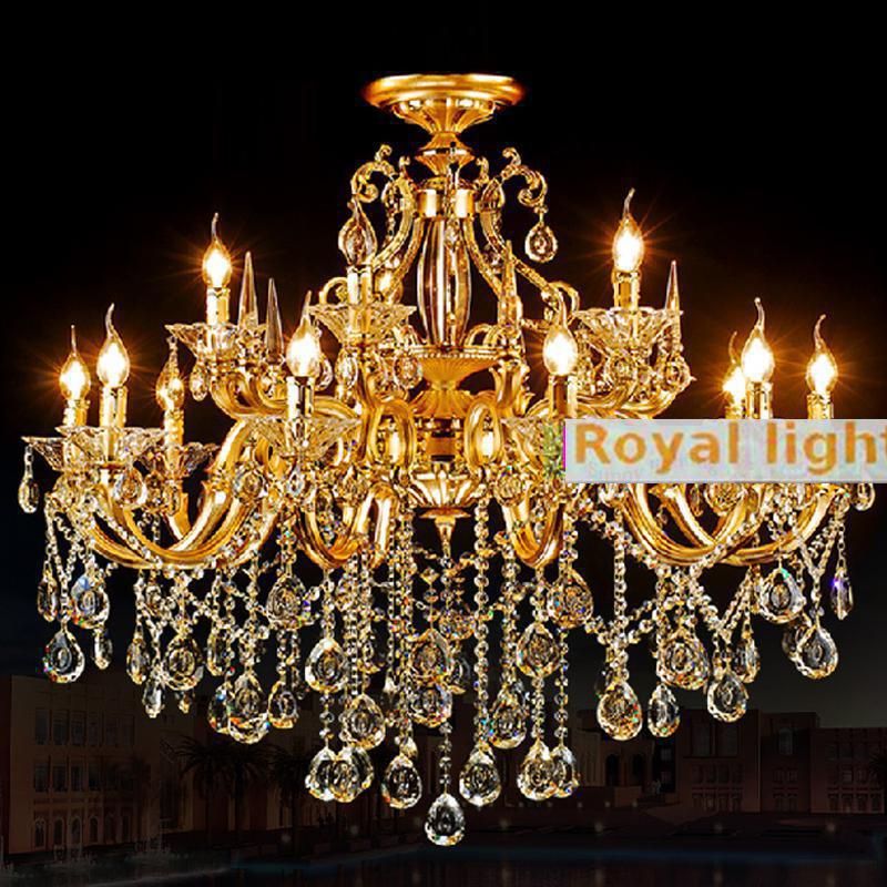 Home Led Gold Champagne Crystal Chandelier Lighting For Pertaining To Champagne Glass Chandeliers (View 15 of 15)