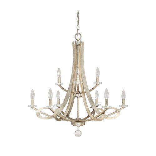 Hutton Winter Gold Nine Light Chandelier Without Shades Throughout Winter Gold Chandeliers (View 11 of 15)