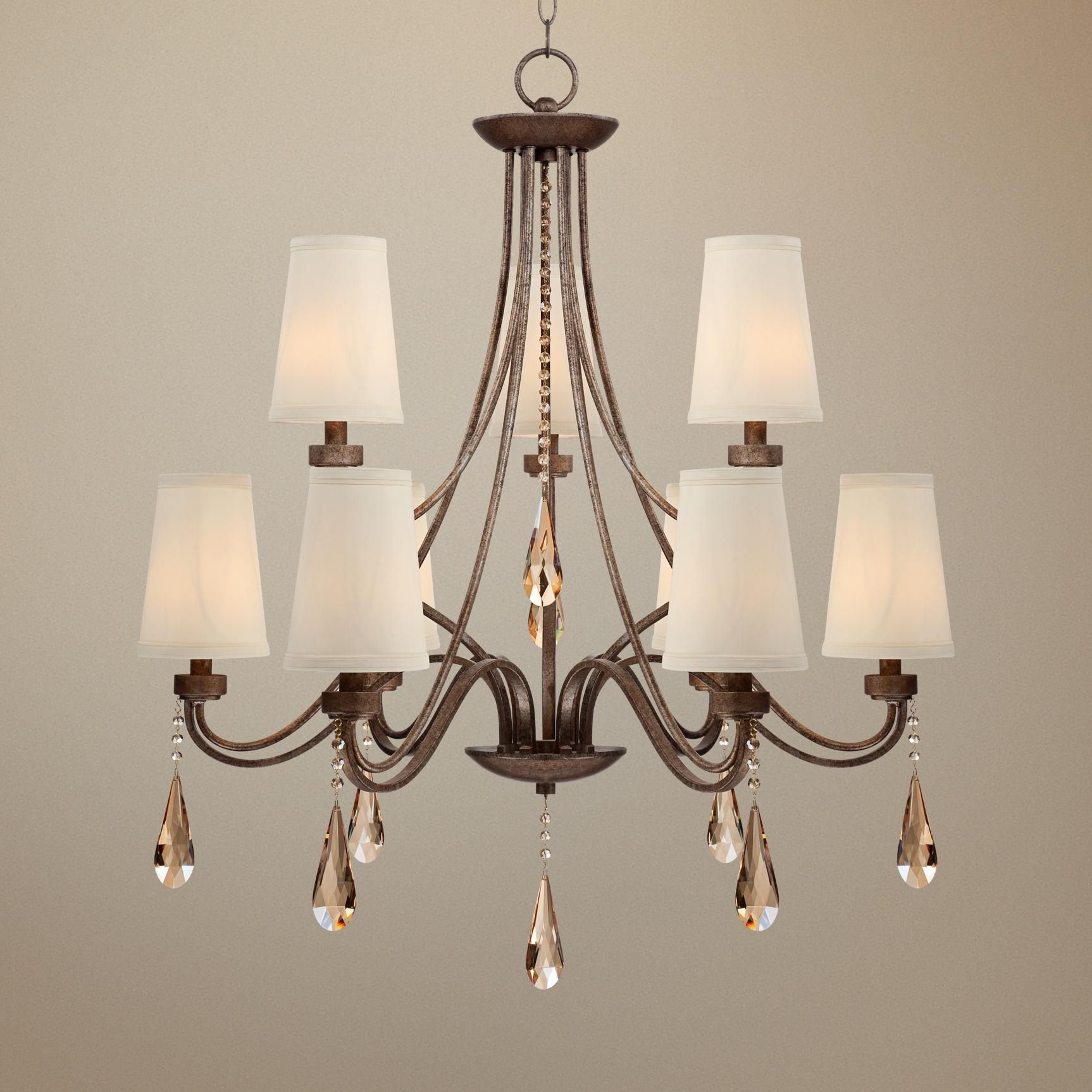 Jayce 32" Wide Champagne Crystal Chandelierkathy Throughout Champagne Glass Chandeliers (View 1 of 15)