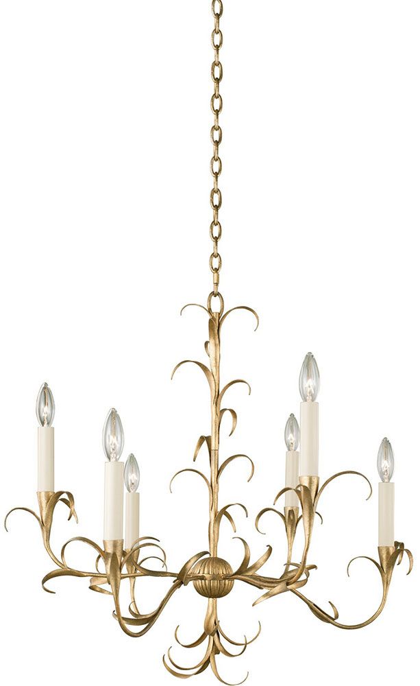 Kalco 505471Ol Ainsley Oxidized Gold Leaf Chandelier Light For Silver Leaf Chandeliers (View 14 of 15)
